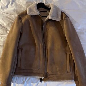 Men's Mango Tan Shearling Jacket